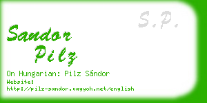 sandor pilz business card